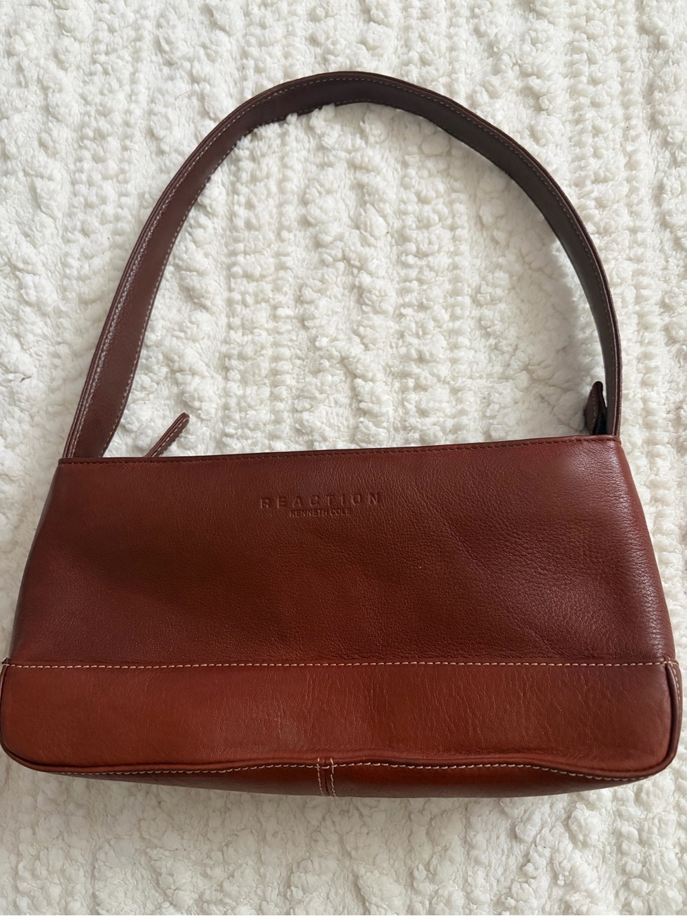 Reaction Kenneth Cole Brown Leather Shoulder Bag
